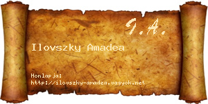 Ilovszky Amadea névjegykártya