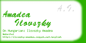 amadea ilovszky business card